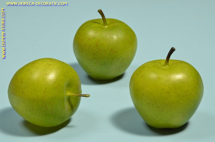 Green Apples, medium, 3 pieces (decoration) 7x7 cm dummy