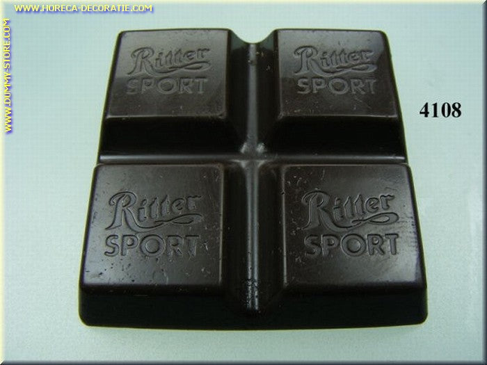 Chocolate bar, dark 4x4x1 cm dummy