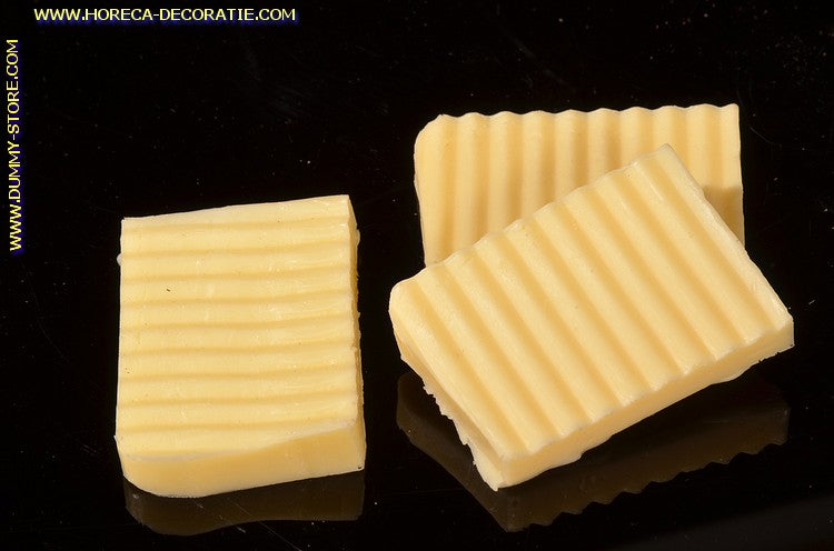 Butter, slice - dummy 5x4x1 cm - fake - imitation