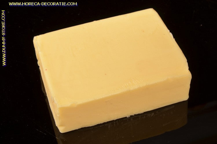 Butter, 250 gram piece - 11x9x4 cm dummy - imitation - counterfeit