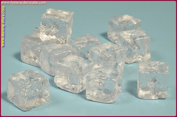 Ice cubes, large, 12 pieces - 30x30x30 mm - dummy