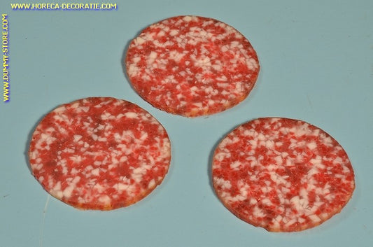 Cervelaat sausage COARSE, 3 slices - 7 cm dummy