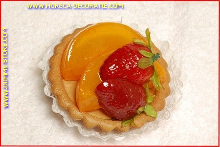 Strawberry, Peach Cake - Ø 80 mm, h: 5.5 cm - cake dummy
