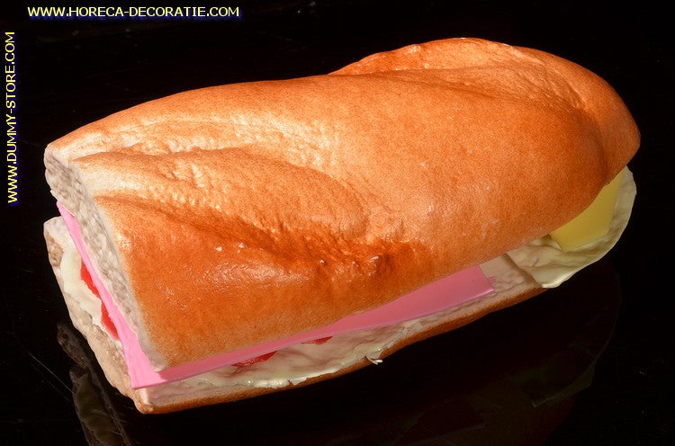 Baguette with toppings - 185 x 90 mm - bread dummy