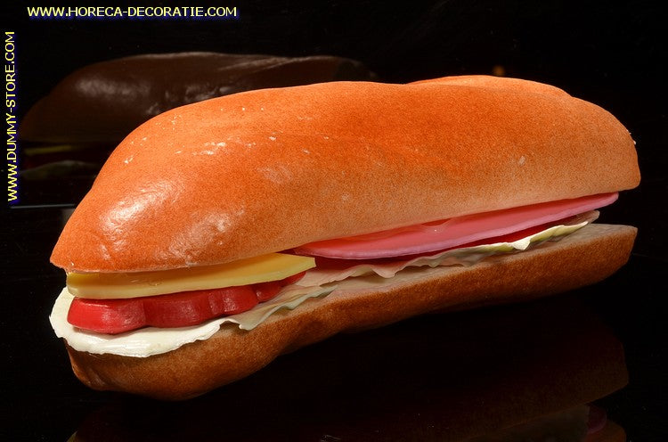 Baguette with toppings - 185 x 90 mm - bread dummy