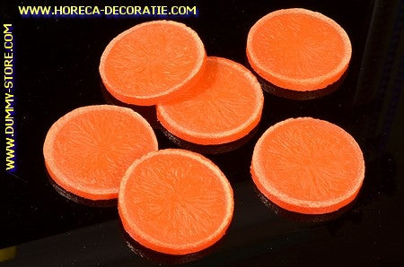 Orange slices, 6 pieces - Ø 60 mm - Fruit dummy 6 cm
