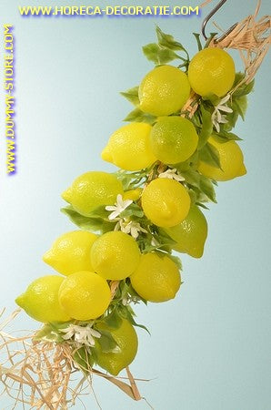 Lemons, large string, 20 pieces (decoration) L: 50 cm dummy