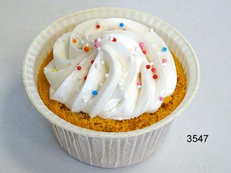 Cupcake Dummy WHITE with Speckles, 7x7x7 cm
