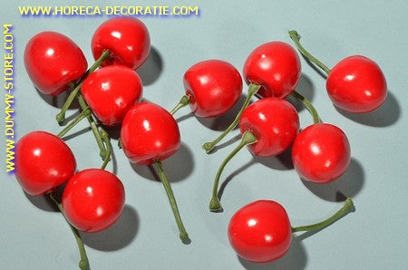 Cherries 10 pieces RED - Ø 30 mm dummy - imitation - counterfeit
