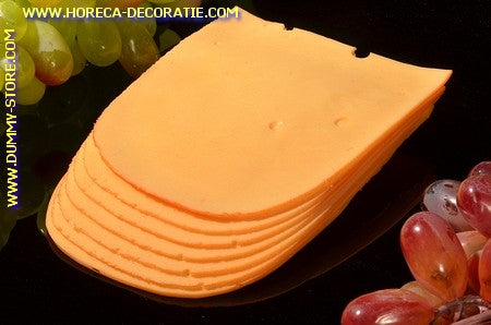 Gouda, 7 slices of cheese - dummy 18x11.5x1.5 cm dummy - imitation