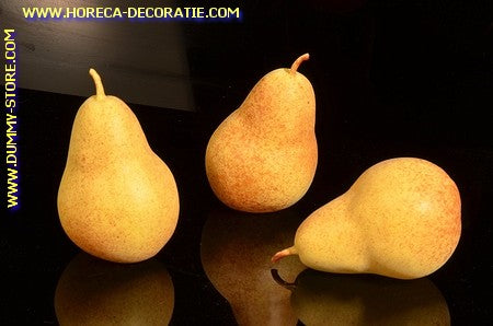 Pears, yellow/green, medium, 3 pieces (decoration) 11x7 cm