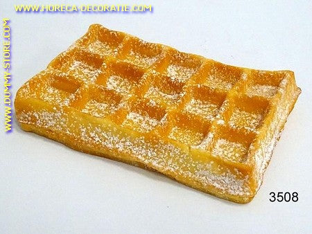 Belgian Waffle sugared (B) - 15x9x3 cm imitation - dummy