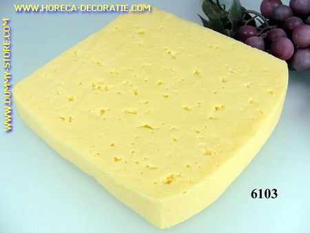 Cheese, Tilsiter large piece - dummy 12.5x13x2 cm