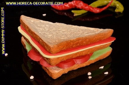 Double sandwich - 125 x 125 mm - bread dummy imitation - dummy