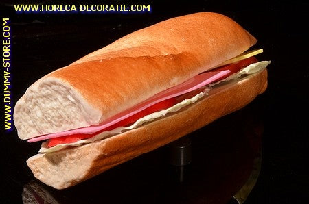 Baguette with toppings - 185 x 90 mm - bread dummy