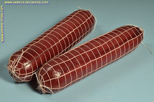 Salami in net, 2 pieces (B4) - 90x400 mm - dummy