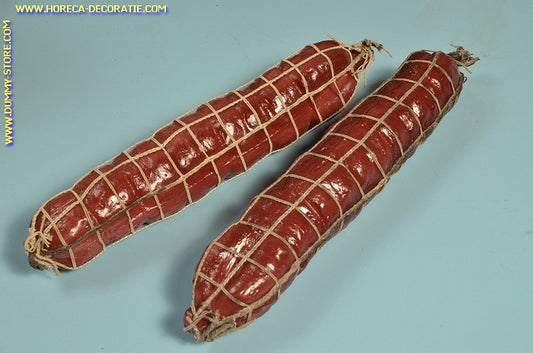 Salami in net, large, 2 pieces (B2) - 50x250 mm - imitation