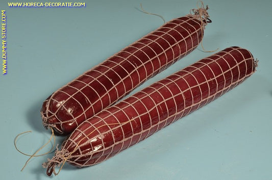 Salami in net, 2 pieces (B3) - 65x450 mm - dummy