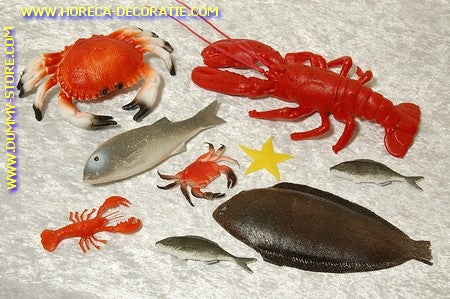 Sea animals assortment 2 - 9 pieces dummy fish
