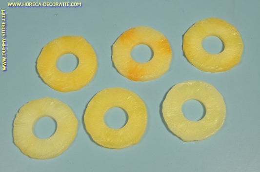 Pineapple slices, 6 pieces - Ø 80 mm - Fruit dummy