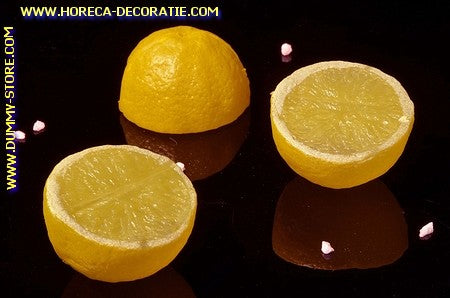 Lemon, 3 half pieces - 40x35 mm - Fruit dummy - imitation - dummy