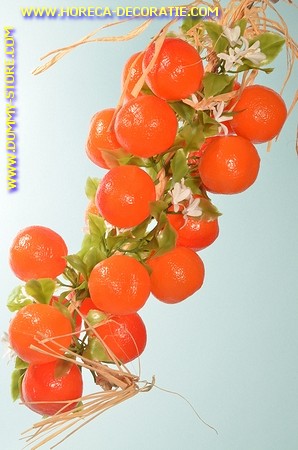 Oranges, large string, 20 pieces (decoration) L: 50 cm dummy