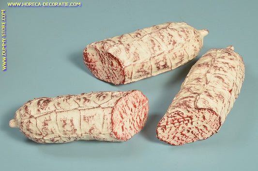 Salami, white, 3x end piece - 50x130 mm - meat dummy