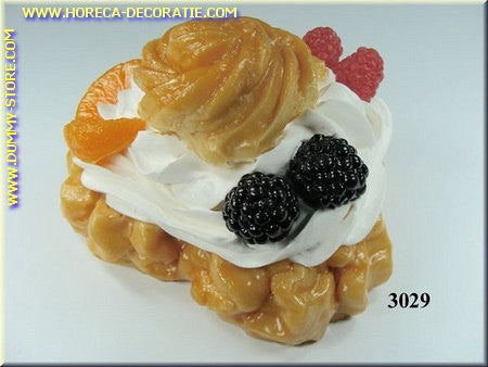 Fruit cake with whipped cream - dummy