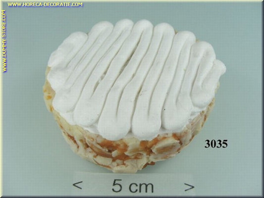 Cake with whipped cream - fake