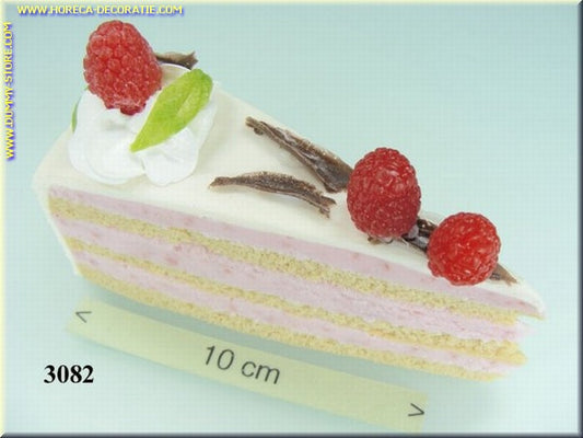 Raspberry cake slice - imitation
