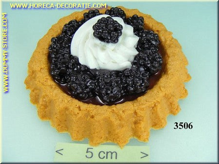 Cake Blueberries with whipped cream - fake - dummy