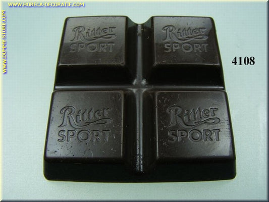 Chocolate bar, dark 4x4x1 cm dummy