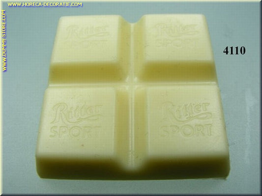 Chocolate bar, white 4x4x1 cm dummy