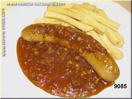 French fries with sausage - imitation