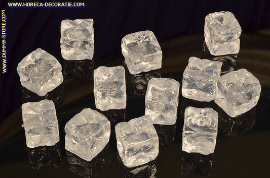 Ice cubes, large, 12 pieces - 30x30x30 mm - dummy