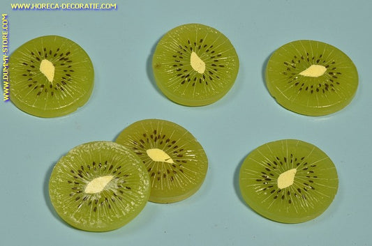 Kiwi slices, 6 pieces - Ø 40 mm - Fruit dummy