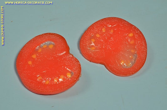 Tomato, slice 6x6 cm H:0.5 cm - fake - dummy - imitation