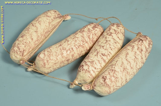 Salami, white, small, 4 pieces - L: 11 cm - dummy